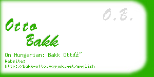 otto bakk business card